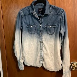 Woman’s denim button up